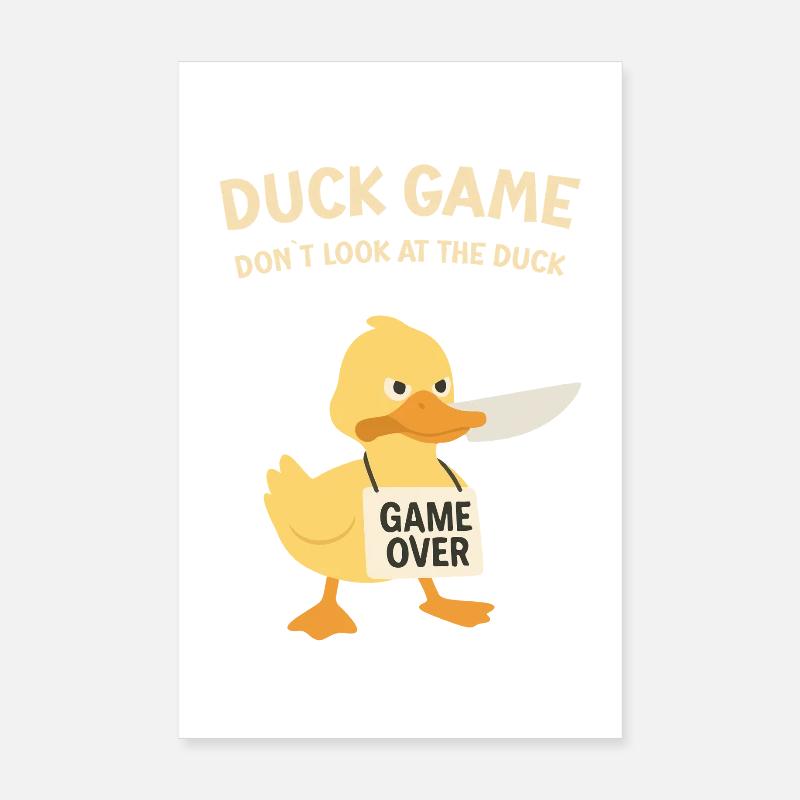 Duck Game Game Over Schild Poster 20x30 cm