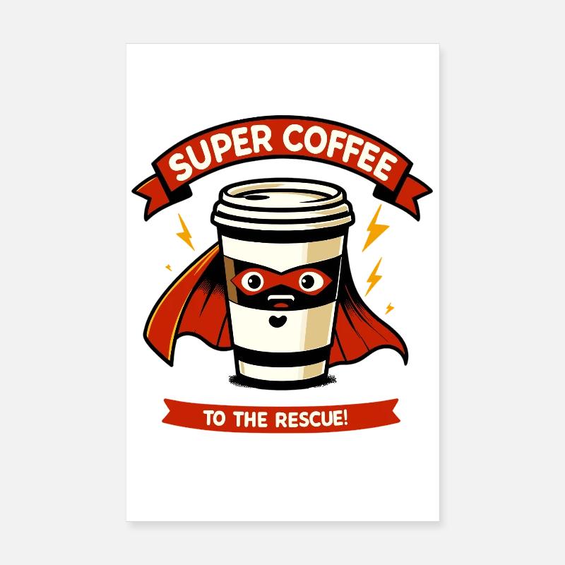 Super Kaffee Retter Cup Poster 20x30 cm