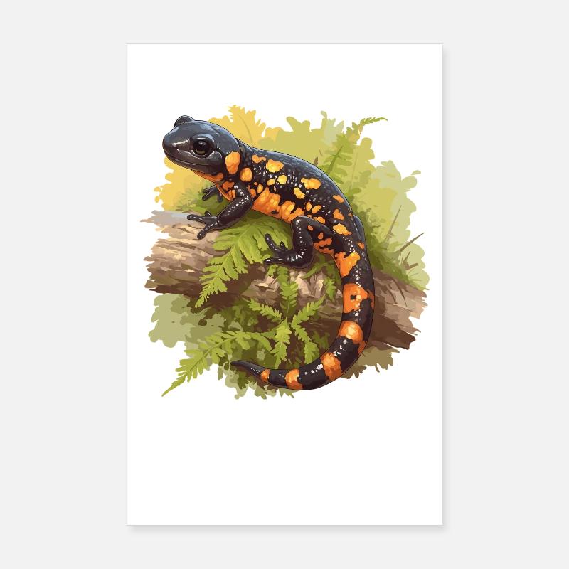 Feuersalamander Salamander Poster 20x30 cm