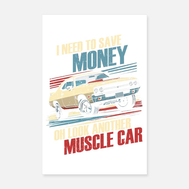 Collectionneur de voitures classiques Poster 20 x 30 cm