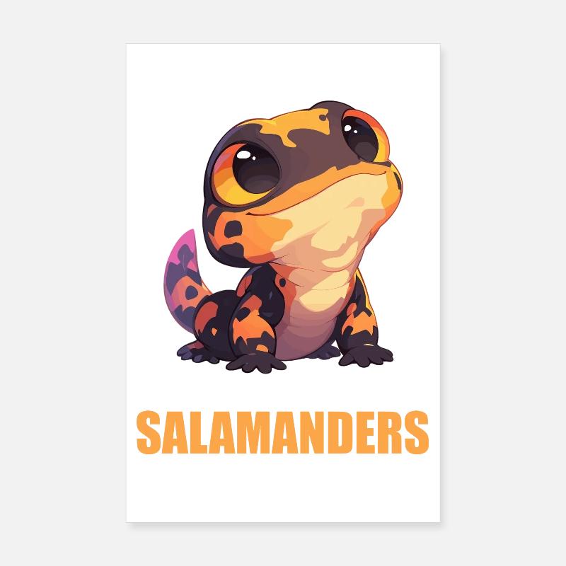 Fire Salamander Salamander Poster 8" x 12" (20x30 cm)