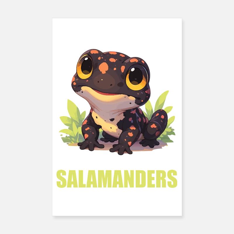 Fire Salamander Salamander Poster 8" x 12" (20x30 cm)