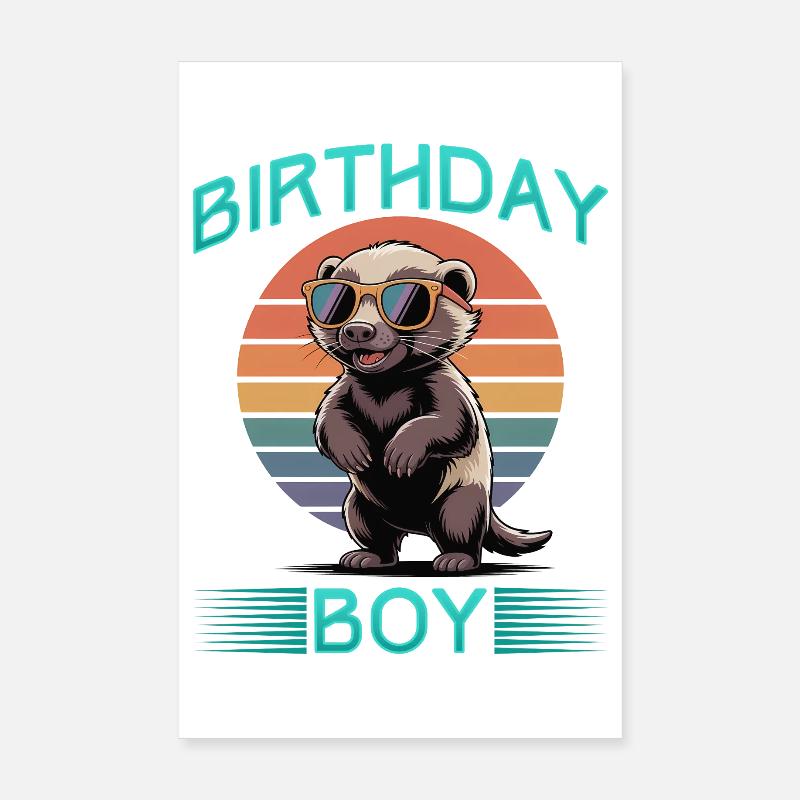 Funny Honey Badger Poster 8" x 12" (20x30 cm)