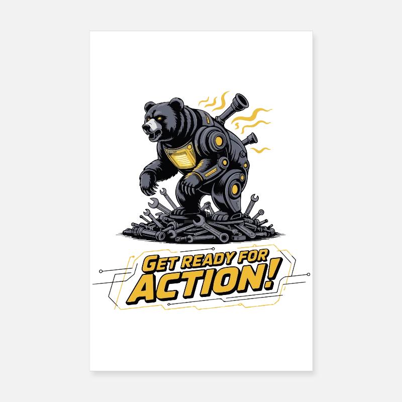 Équipement d’action Bear Mech Poster 20 x 30 cm