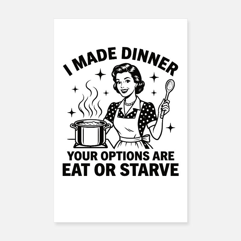 Küchen-Chef: Friss oder stirb! Poster 20x30 cm