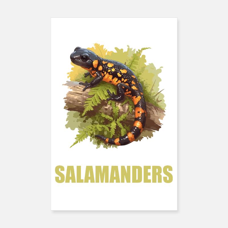 Fire Salamander Salamander Poster 8" x 12" (20x30 cm)