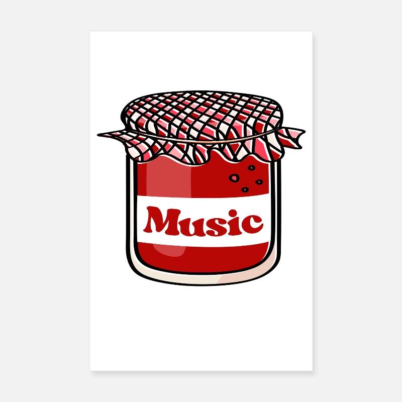 Pot Music Jam – Jam de partitions Poster 20 x 30 cm