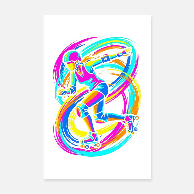 Roller skater Poster 8" x 12" (20x30 cm)