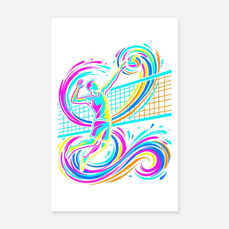Volley-ball Poster 20 x 30 cm