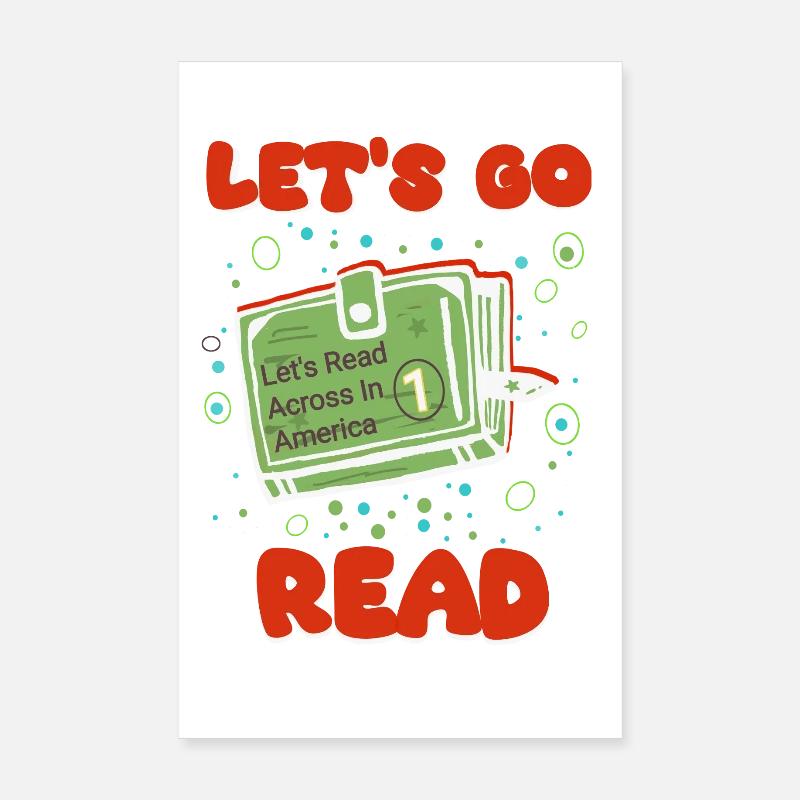 Lesen Sie Quer durch Amerika Poster 20x30 cm