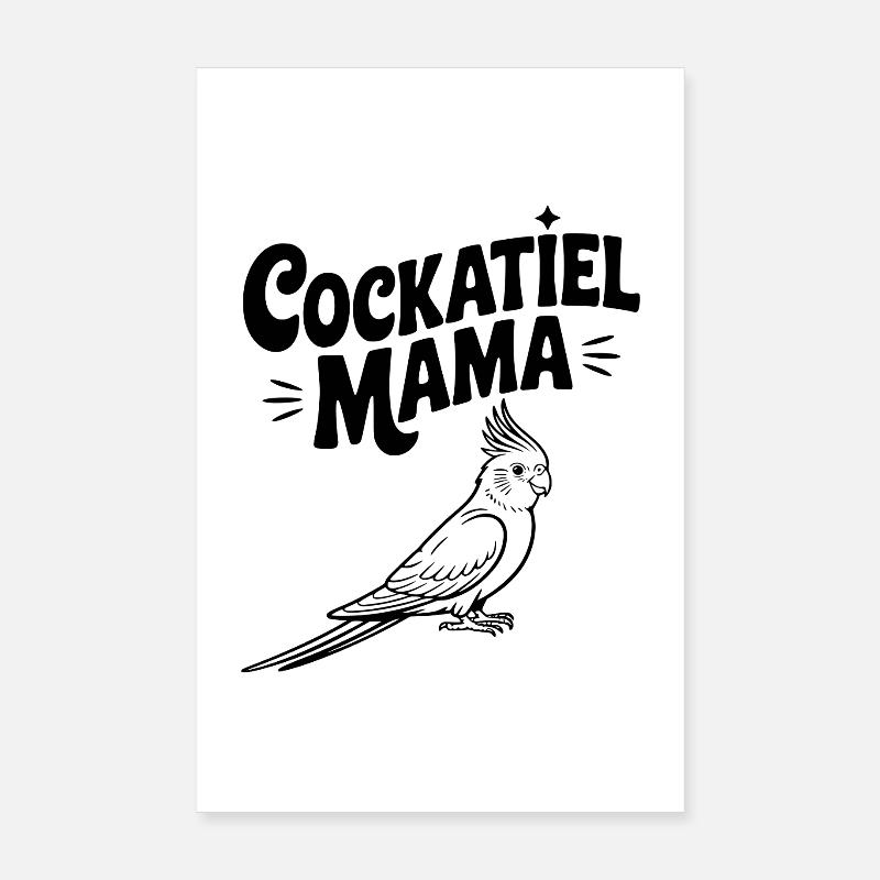 Nymphensittich-Mama Poster 20x30 cm