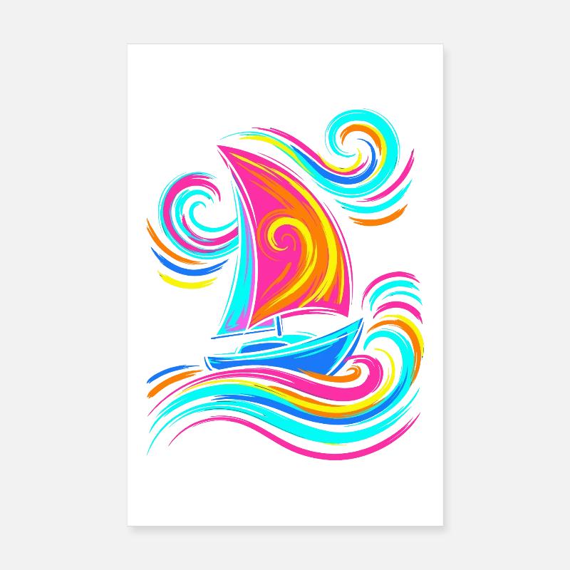 Segelboot Poster 20x30 cm
