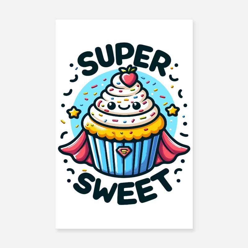 Super Cupcake Held Poster 20x30 cm