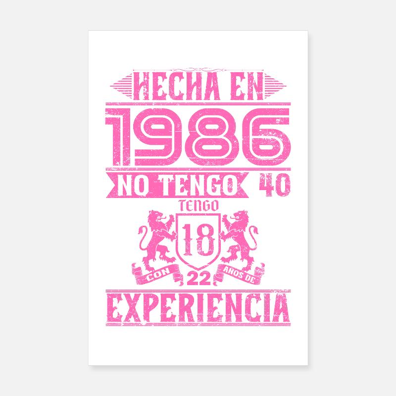 Né en 1985 : 18 ans d’expérience Poster 20 x 30 cm