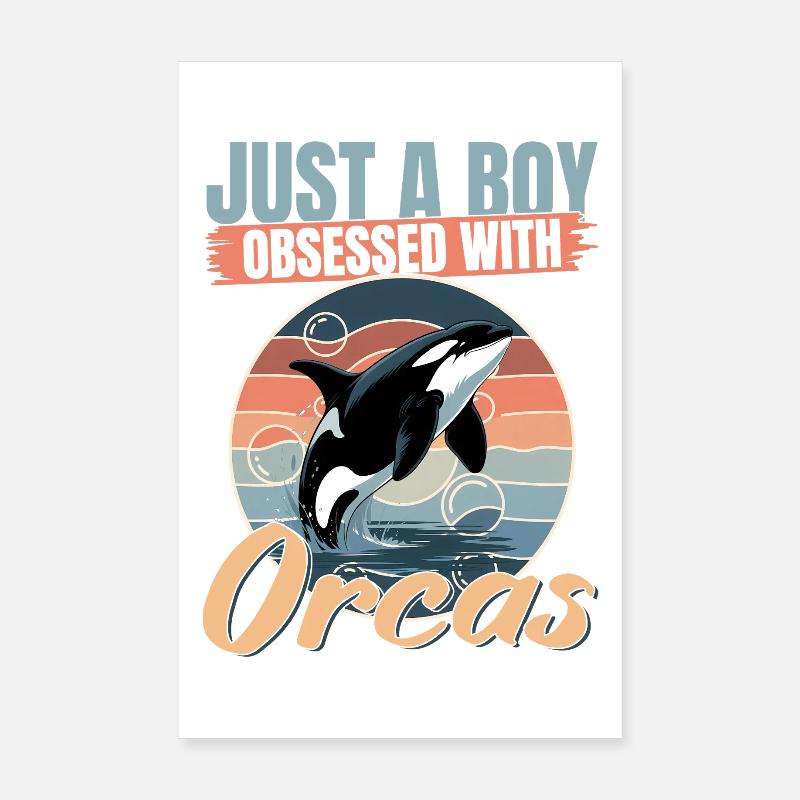 Orca drôle Poster 20 x 30 cm