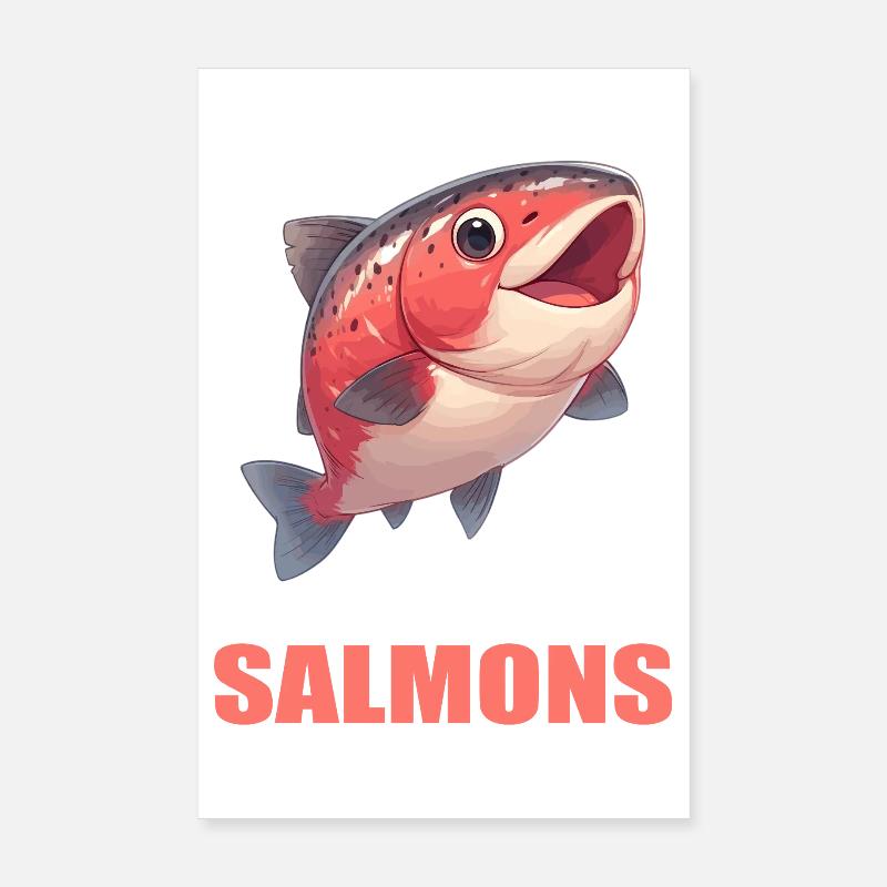 Lachse Lachs Poster 20x30 cm