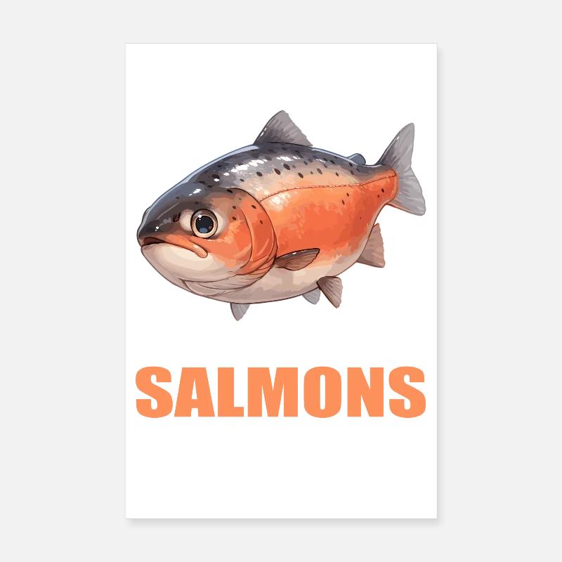 Lachse Lachs Poster 20x30 cm