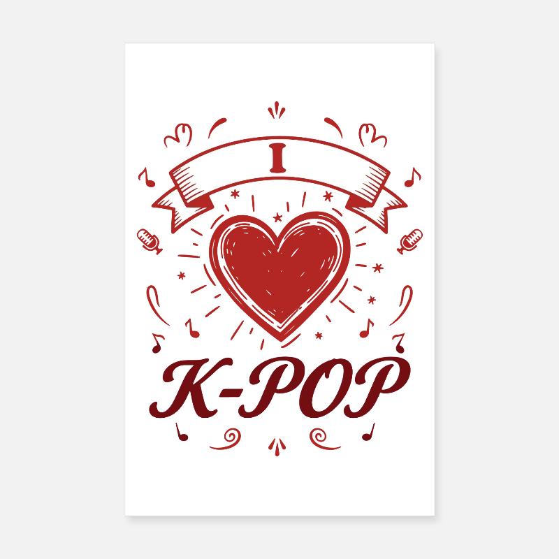 Pop coréenne Je K-Pop Musique coréenne Amour mignon Kpop Poster 20 x 30 cm