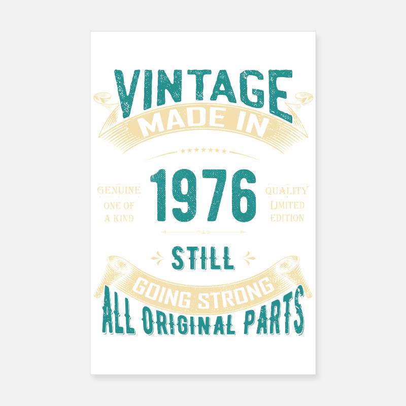 Vintage 1976 läuft immer noch stark Poster 20x30 cm