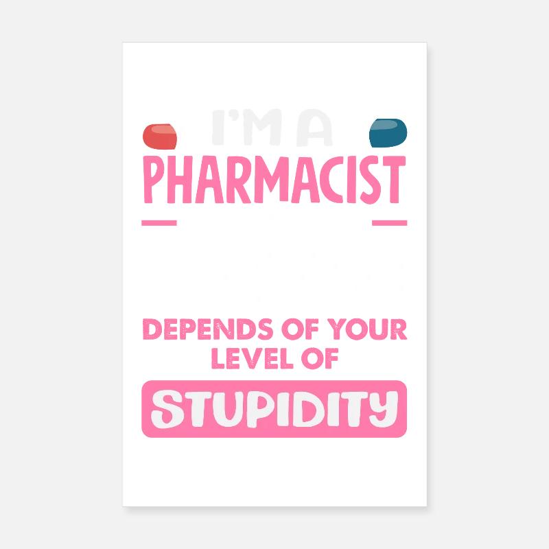 Mon niveau de sarcasme pharmacien Poster 20 x 30 cm