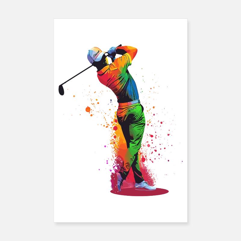 Golfspieler Poster 20x30 cm