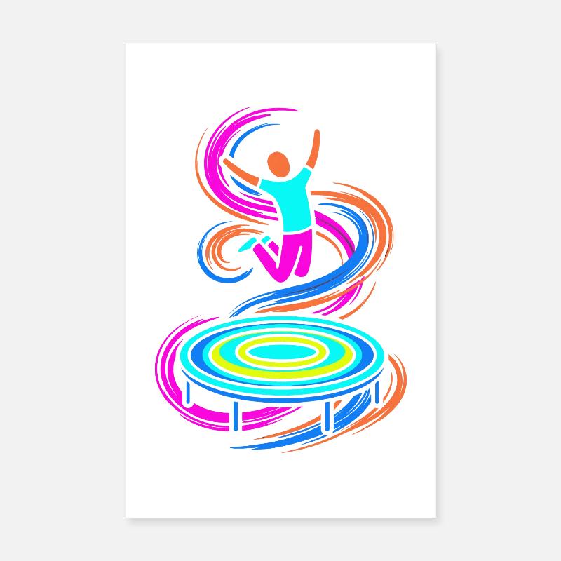 Trampolin Springer Poster 20x30 cm