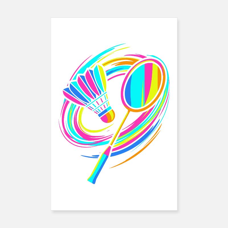 Badminton rackets Poster 8" x 12" (20x30 cm)