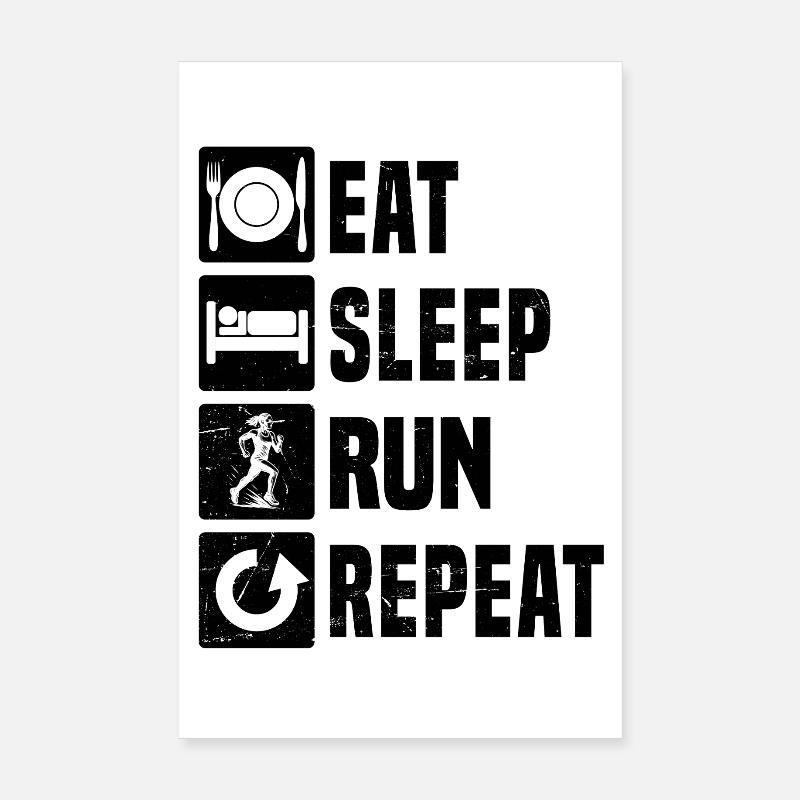 Easy Running Timeless Design Poster 8" x 12" (20x30 cm)