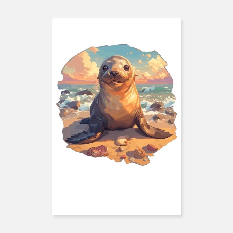 Lions de mer Lion de mer Poster 20 x 30 cm