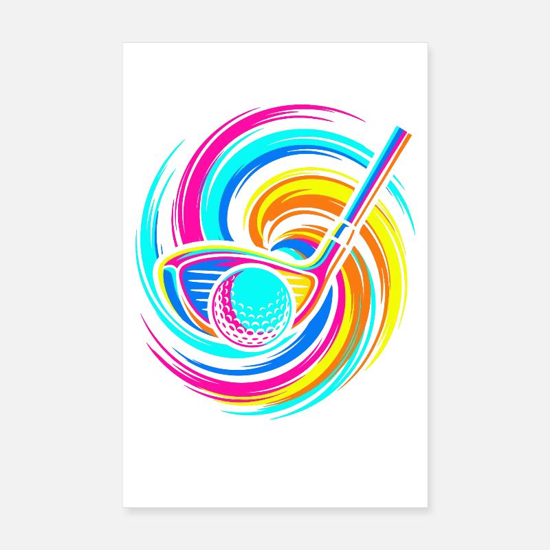 Golfschläger Poster 20x30 cm