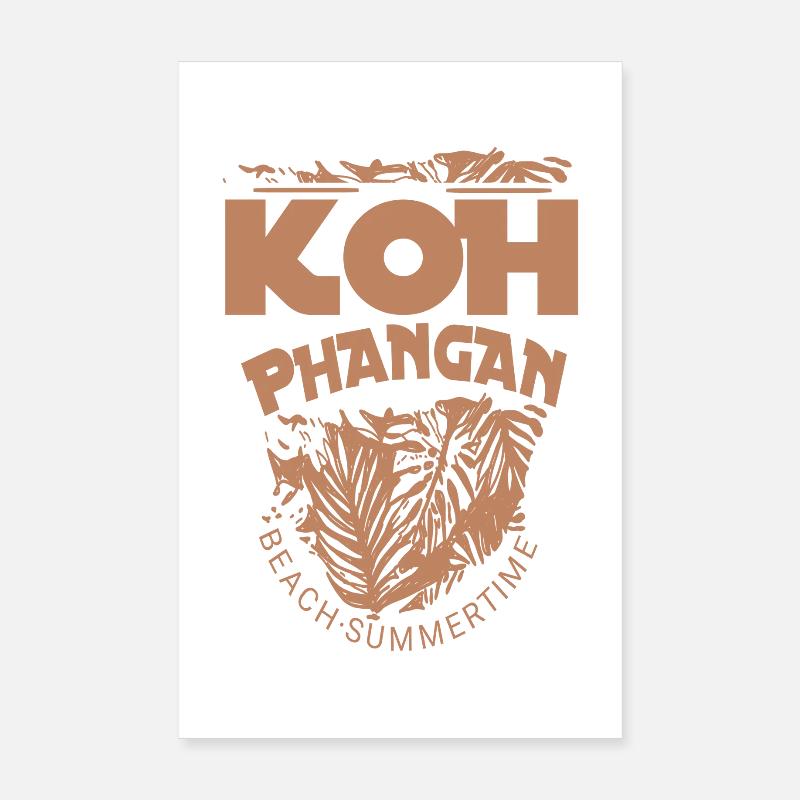 Vacances à Koh Phangan Thaï en Thaïlande Poster 20 x 30 cm