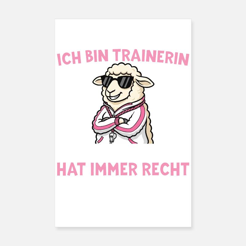 Trainer is always right - sheep with a whistle Poster 8" x 12" (20x30 cm)