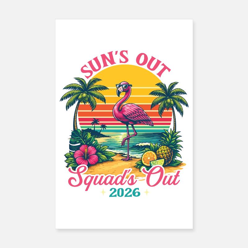 Suns Out Squads Out 2026 Spring Break Cruise Fun Poster 20 x 30 cm