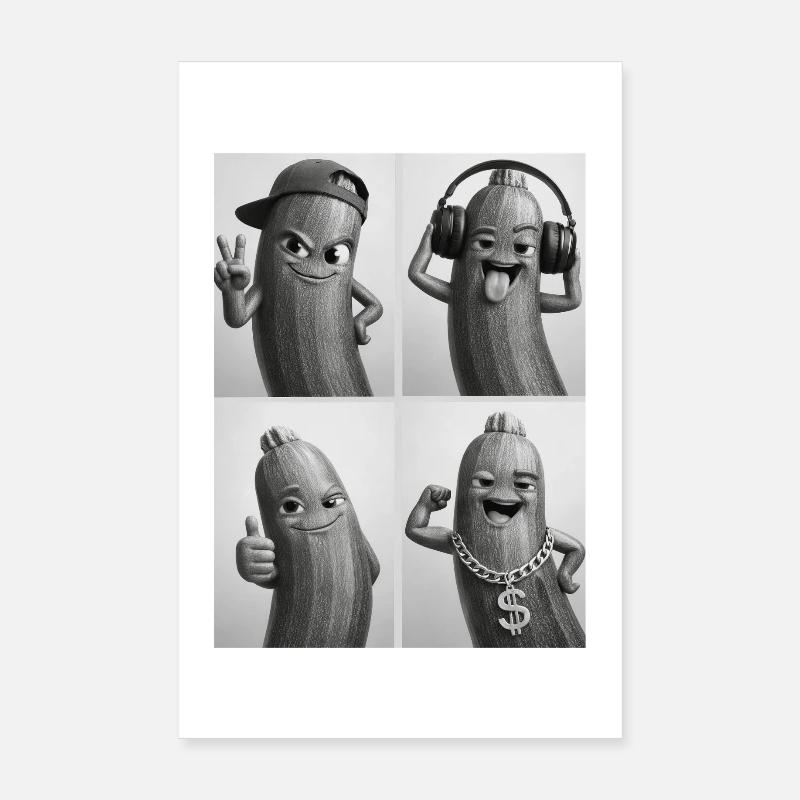 Courgette Poster 20 x 30 cm