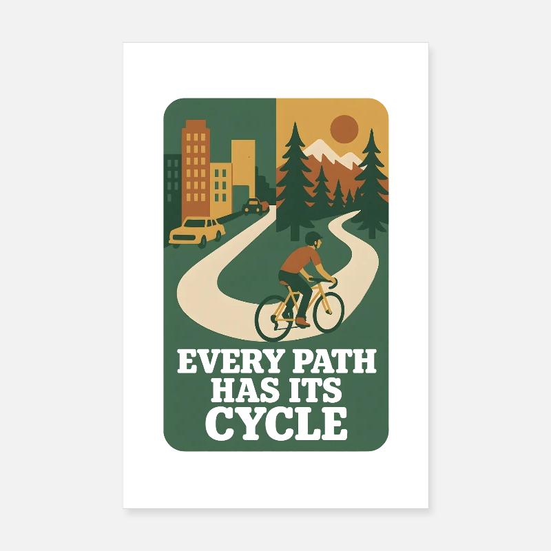 N’importe quel chemin | Vélo Poster 20 x 30 cm