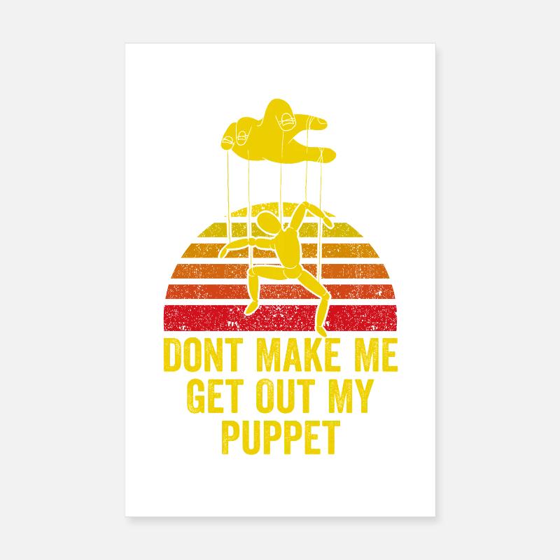 Puppet On Strings Retro Graphic Poster 8" x 12" (20x30 cm)