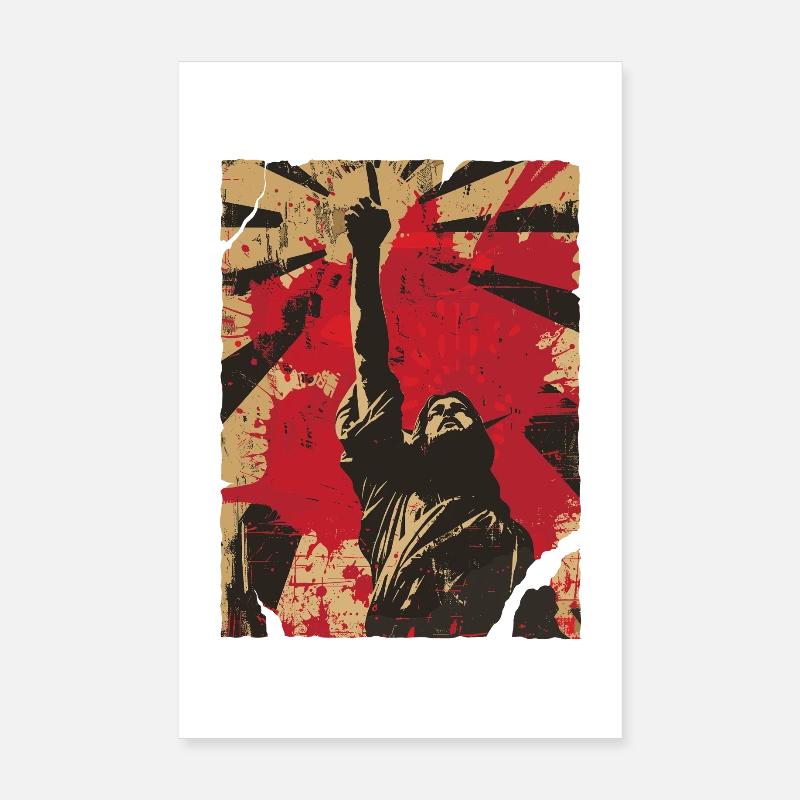 Protestation au Poing Debout Poster 20 x 30 cm