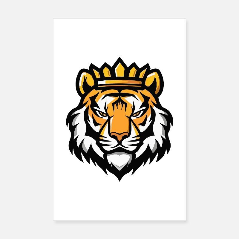 Tiger Head Crown Poster 8" x 12" (20x30 cm)