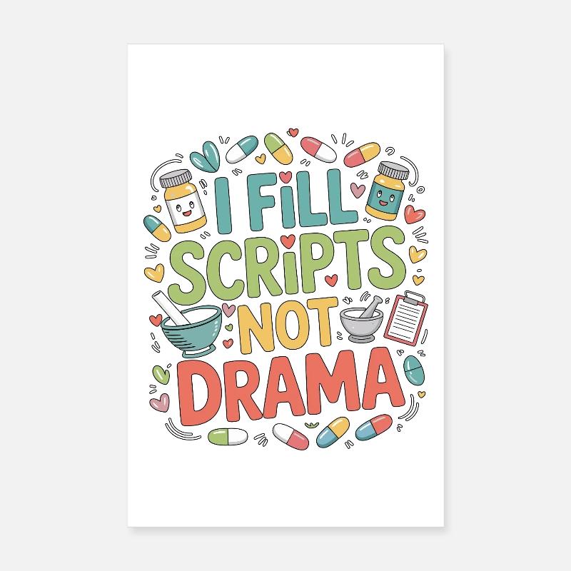 Retail Pharmacist I Fill Scripts Rx Specialist Poster 20x30 cm