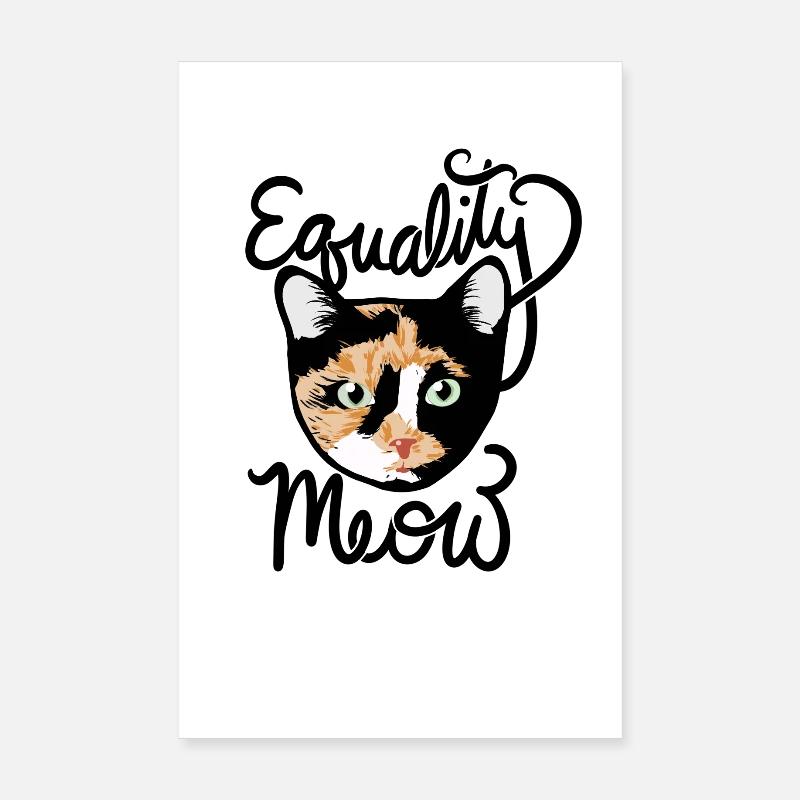 Calico Cat Pop Portrait Poster 8" x 12" (20x30 cm)