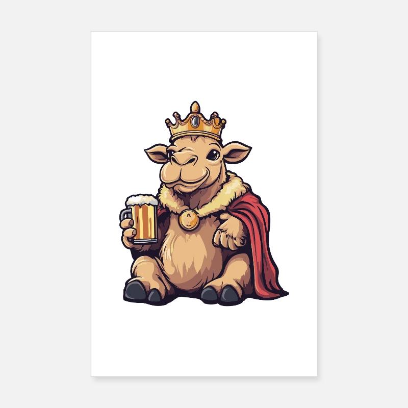 Kamel Bier König Poster 20x30 cm