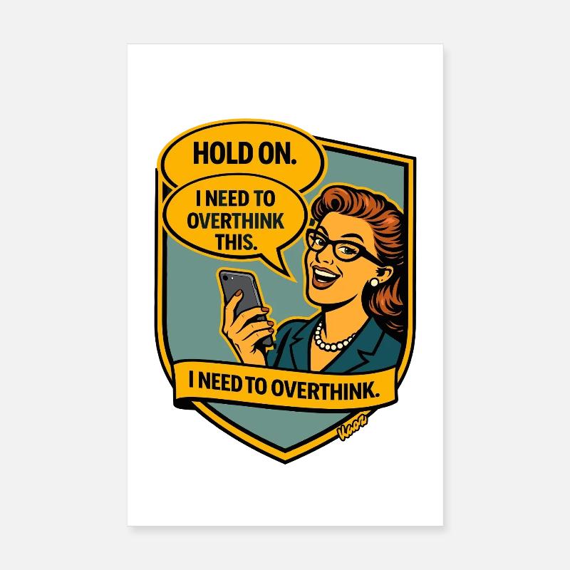 Stop – Repense Overthinker Comic Poster 20 x 30 cm