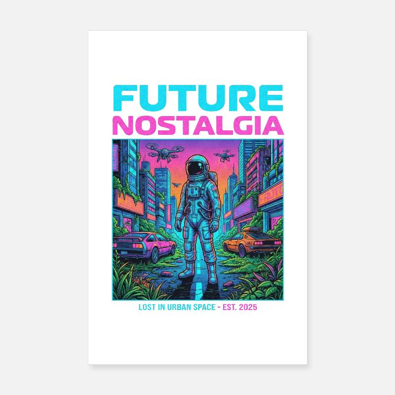 Nostalgie pour l’avenir de la cité spatiale Poster 20 x 30 cm