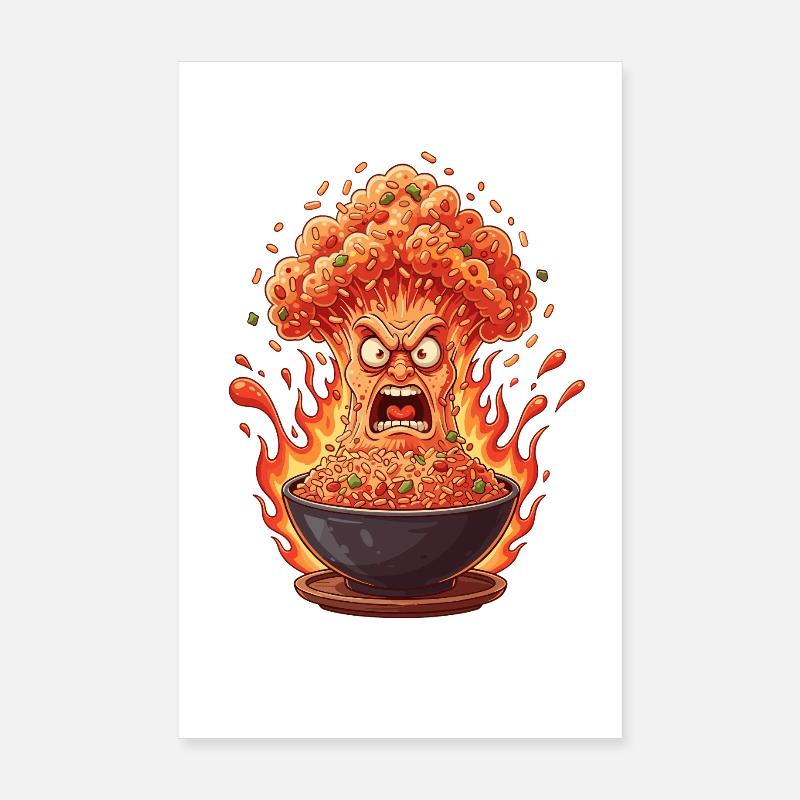 Plat de riz brûlé Wutbowl Poster 20 x 30 cm
