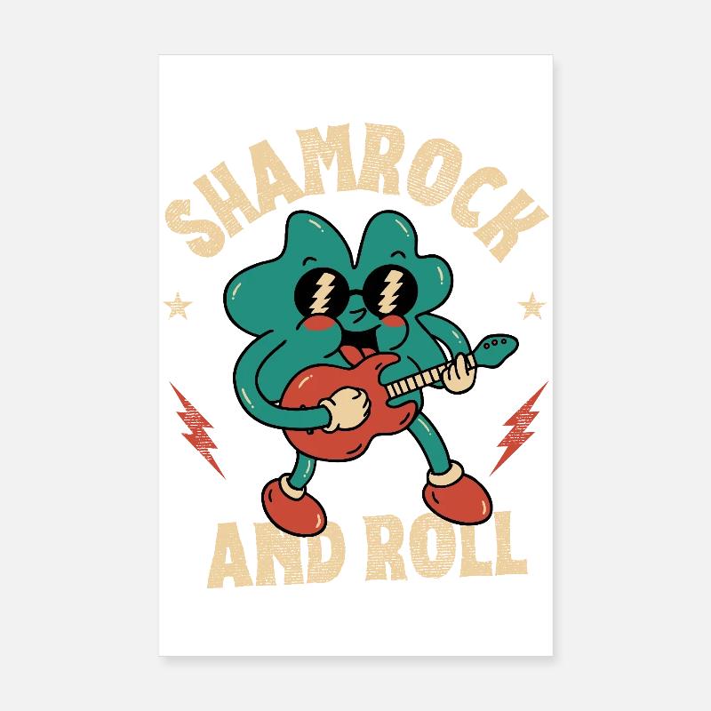 Kleeblatt und Roll Poster 20x30 cm