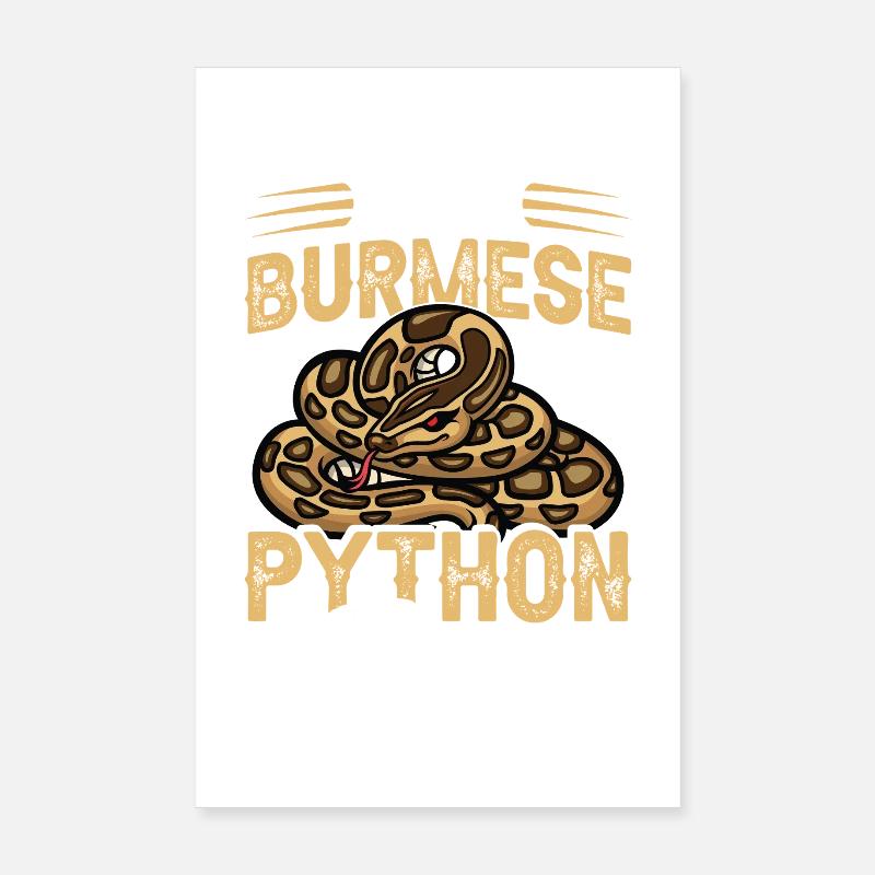 Python Dompteur, Terriarium de serpents, Gardienne de reptiles Poster 20 x 30 cm