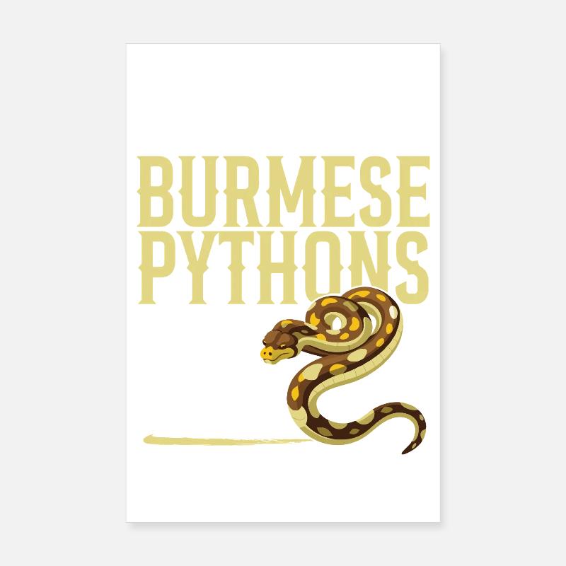  Burmese Python Hde Snake Stuffed Animal Reptile Poster 8" x 12" (20x30 cm)