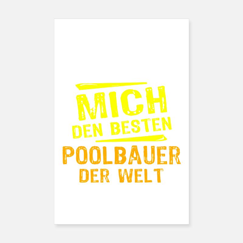 Don du constructeur de piscines Poster 20 x 30 cm