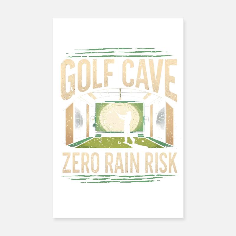 Simulateur de golf, grotte de golf, zéro risque de pluie Poster 20 x 30 cm