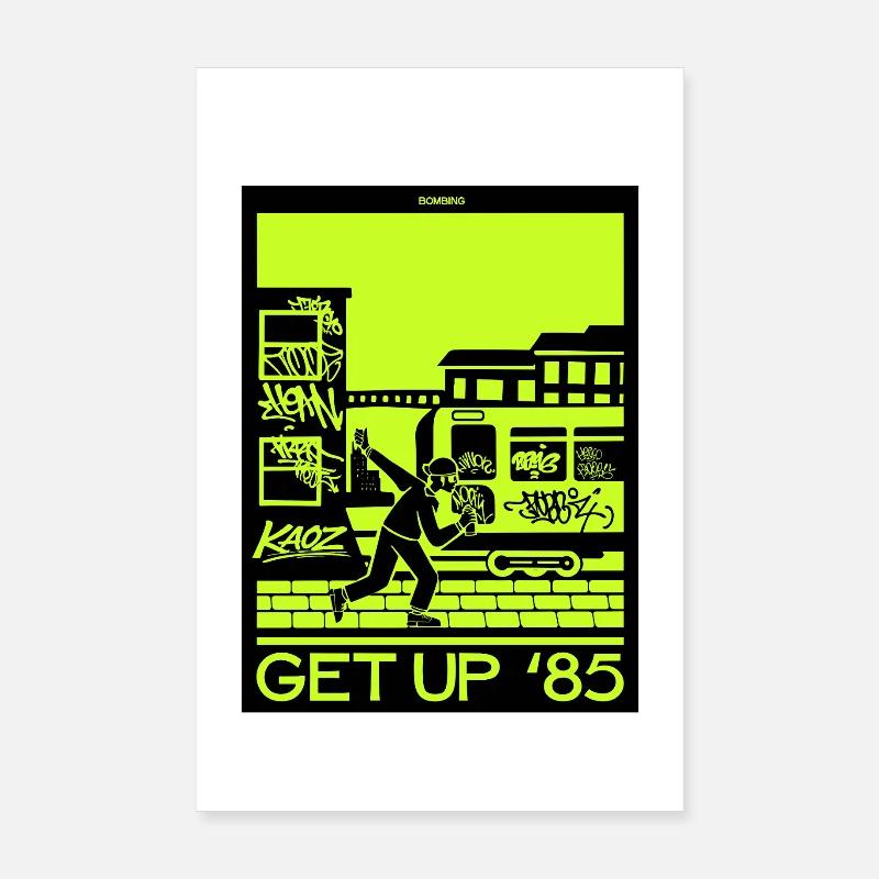 Get Up 85 Graffiti Runner Poster 20x30 cm